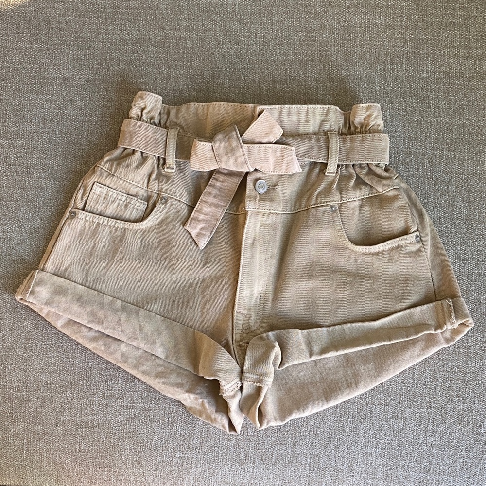 Forever 21 Premium High Waist Belted Shorts